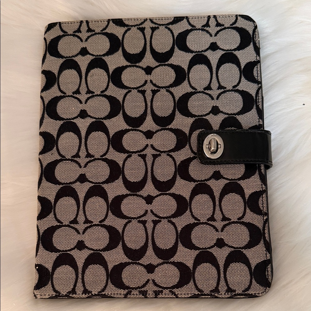 Coach Black and Gray Electronics Case